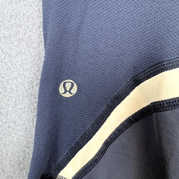 Lululemon Leggings Womens 6 Chase Me Crop II Black Yellow Capri Mesh Pockets - Picture 9 of 10